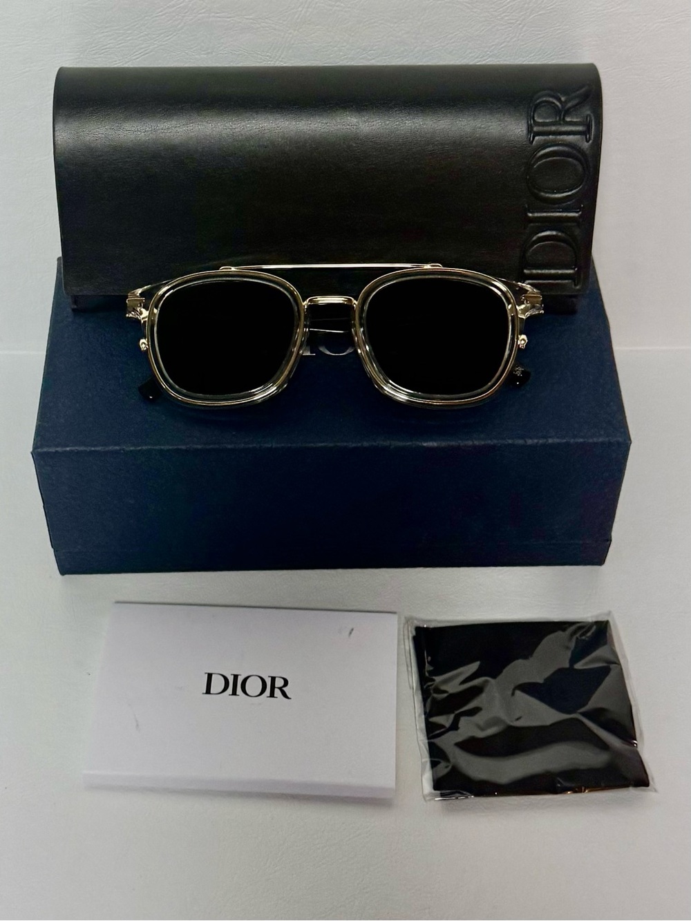 DIOR Blacksuit Clear Frame Sunglasses